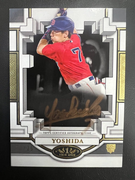 2023 Topps Tier 1 Certified Break Out Auto Yoshida Copper Ink Auto #20/25 J