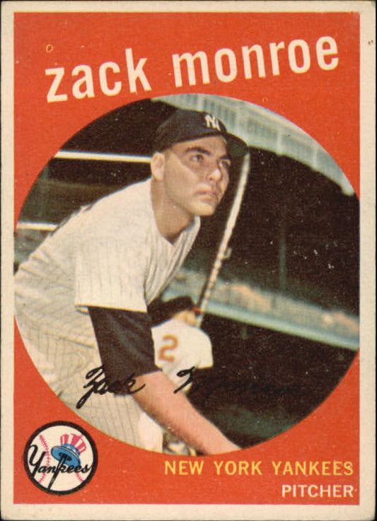 1959 Topps #108 Zack Monroe RC - Vg+