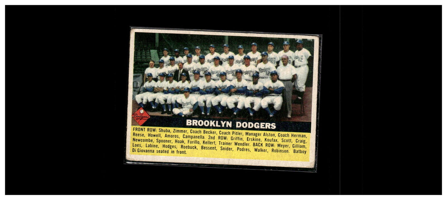 1956 Topps #166 Brooklyn Dodgers
