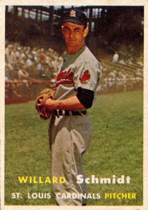 1957 Topps #206 Willard Schmidt - NM