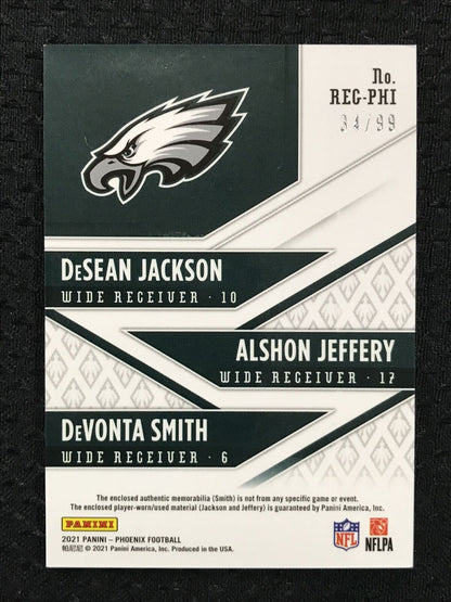2021 Devonta Smith Desean Jackson Alshon Jeffery Phoenix Regeneration Patch /99