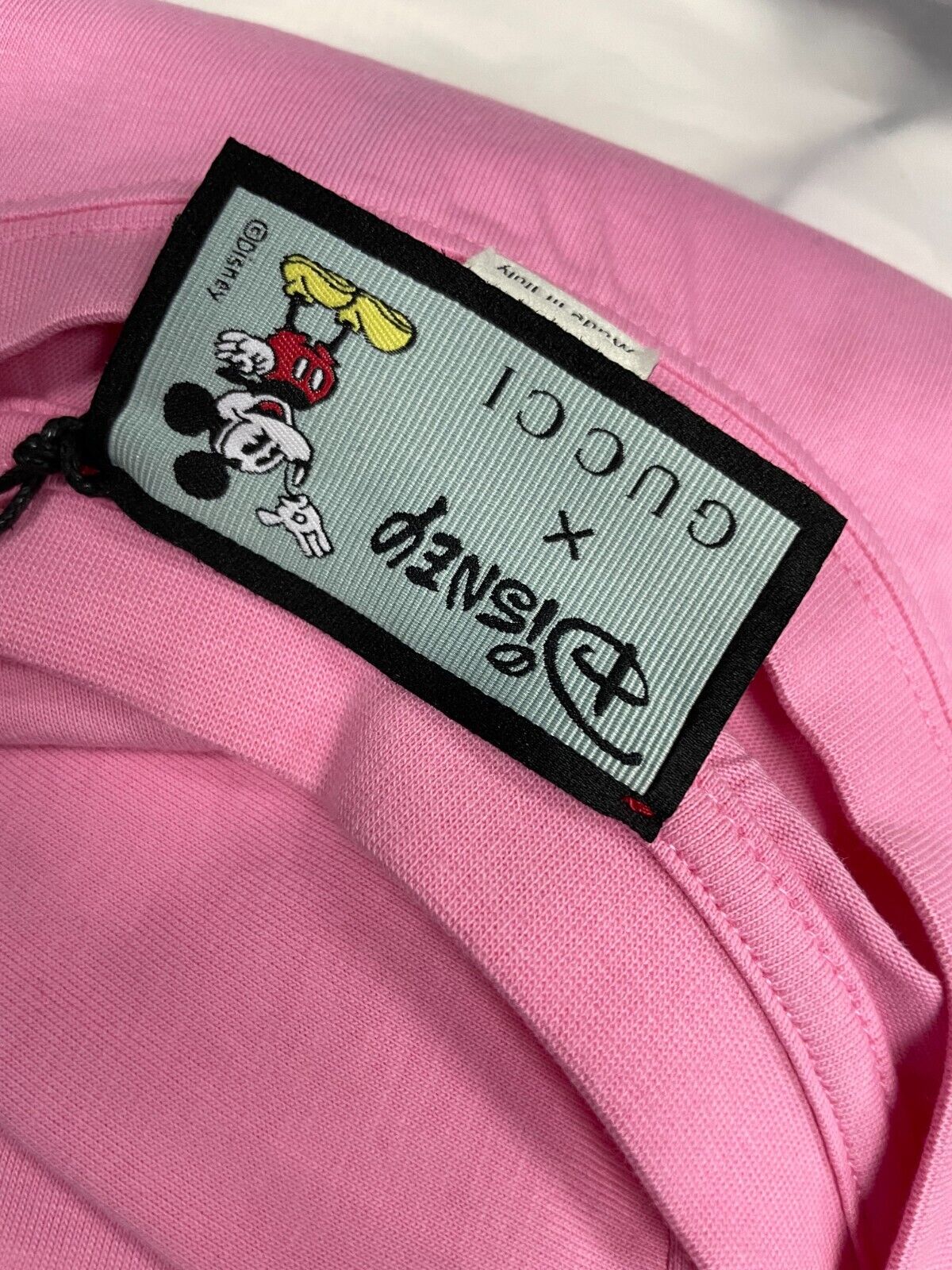 Pink gucci best sale mickey mouse shirt