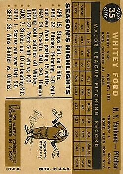 1960 Topps #35 Whitey Ford - Ex+