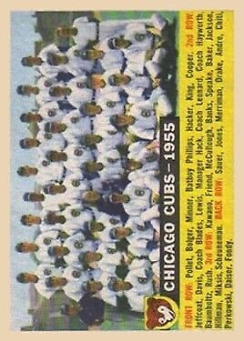 1956 Topps #11A Chicago Cubs TC Centered - Vg+