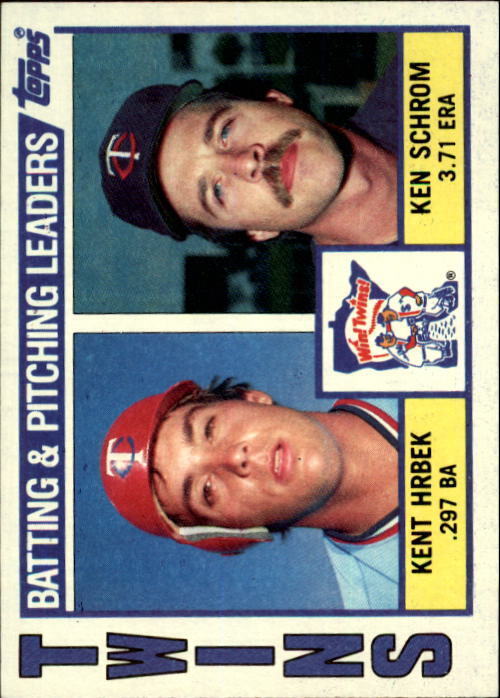 1984 Topps #11 Minnesota Twins TL Kent Hrbek Ken Schrom/(Check - NrMt+