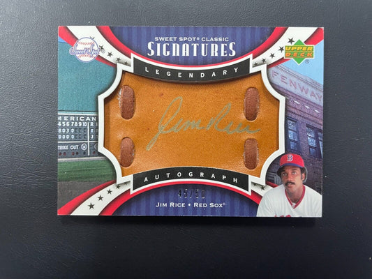 2007 Upper Deck Sweet Spot Classic Signatures Jim Rice Autograph Leather 45/50