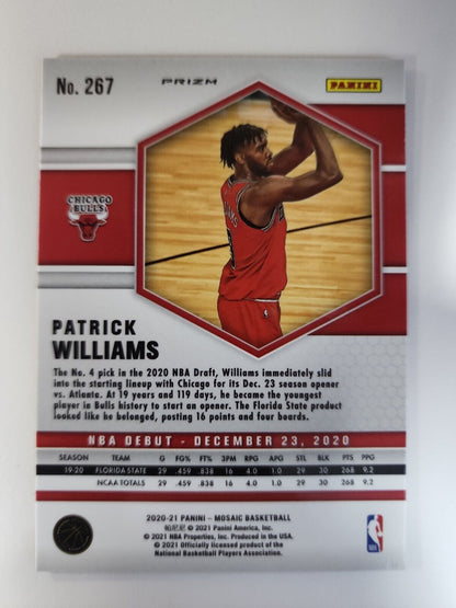 2020-21 Mosaic Basketball Patrick Williams Orange Reactive NBA Debut Rookie #267
