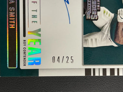 2021 Panini Contenders Optic DeVonta Smith RC Of The Year Color Match Auto /25