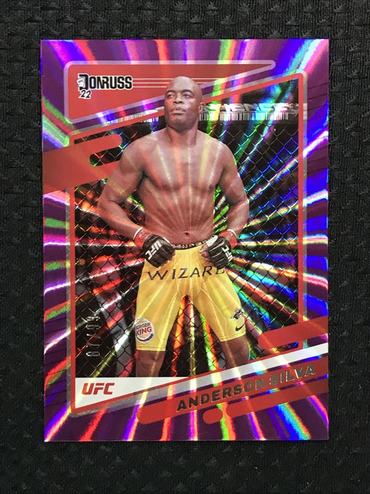 2022 Donruss UFC Holo Purple Laser #71 Anderson Silva /99 **