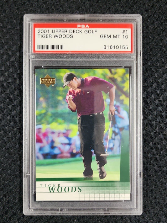 Tiger Woods 2001 UD Upper Deck Golf #1 RC Rookie Gem Mint PSA 10