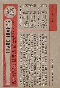 1954 Bowman #155 Frank Thomas RC - NM