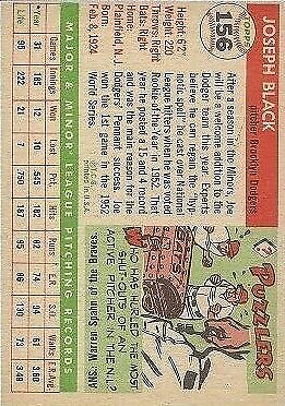 1955 Topps #156 Joe Black - NM