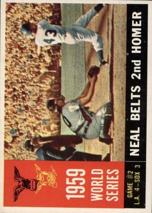 1960 Topps #386 World Series Game 2 Charlie Neal Belts Second Homer - Ex+