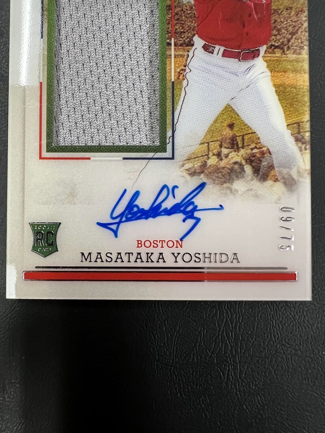 Masataka Yoshida 2023 Panini Chronicles Americas Pastime Rookie Patch Auto  /75 J