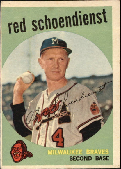 1959 Topps #480 Red Schoendienst - Vg+