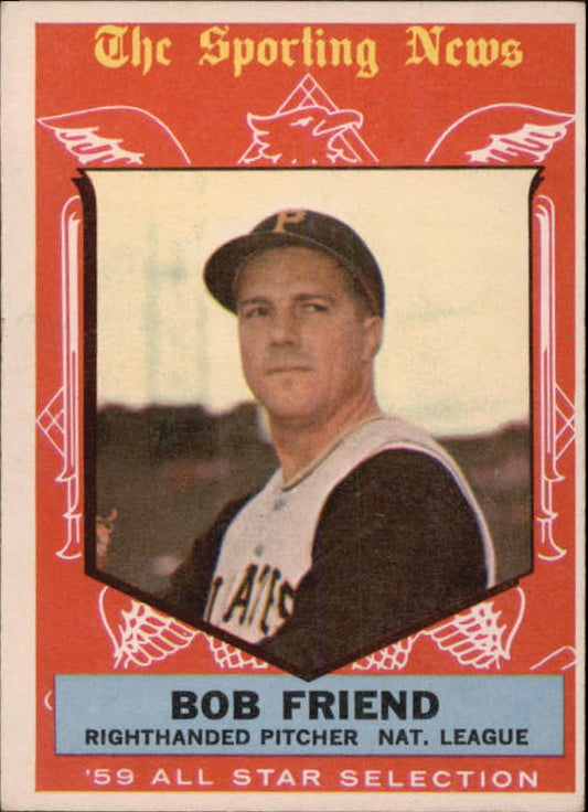 1959 Topps #569 Bob Friend AS - NM