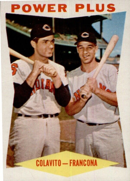 1960 Topps #260 Power Plus Rocky Colavito Tito Francona - Ex+