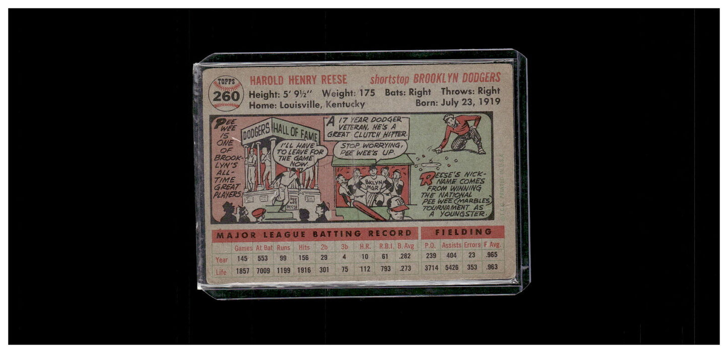 1956 Topps #260 "Pee Wee" Reese