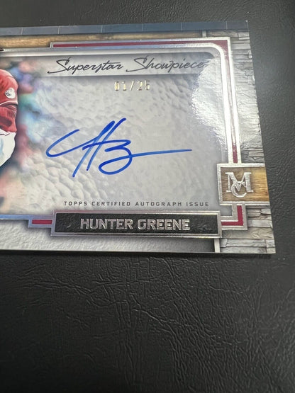 2023 Museum Collection Hunter Greene Superstar Showpieces Auto /25 Reds J