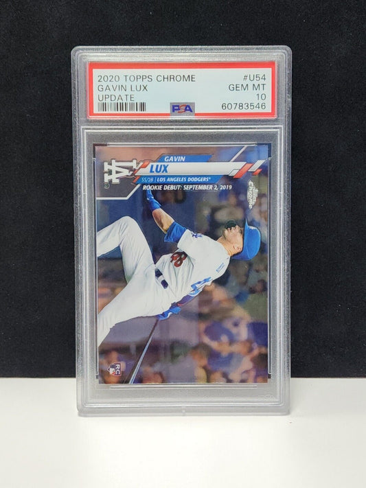 2020 Topps Chrome Update #U54 Gavin Lux Rookie RC PSA 10 Dodgers