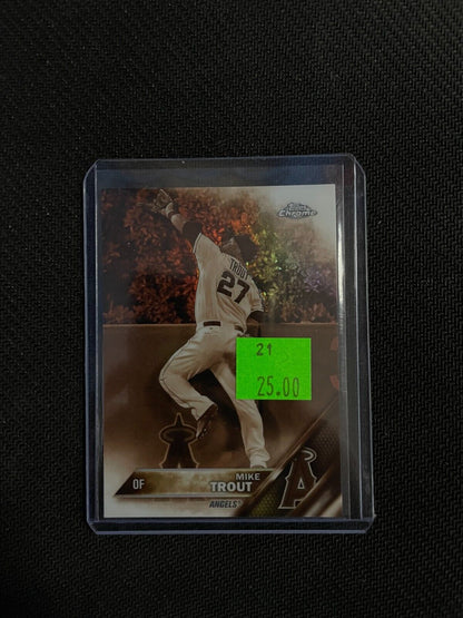 2016 Topps Chrome Mike Trout Sepia Refractor #1