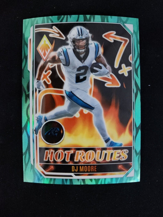 2022 Panini Phoenix Football Hot Routes DJ Moore Teal #'d/150 #HR-16