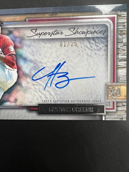 2023 Museum Collection Hunter Greene Superstar Showpieces Auto /25 Reds J