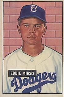 1951 Bowman #117 Eddie Miksis RC - VG