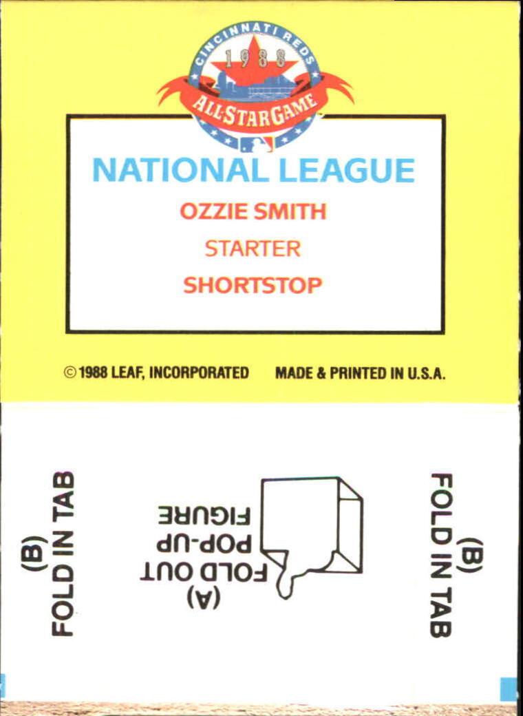 1989 Donruss Pop-Ups #37 Ozzie Smith - NM