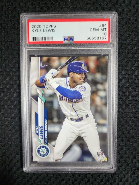 2020 Topps Kyle Lewis Rookie Card RC #64 PSA 10 GEM MINT Arizona Diamondbacks