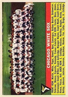 1956 Topps #188 Chicago White Sox TC - Vg+