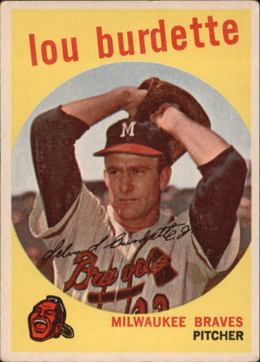 1959 Topps #440 Lou Burdette Posing as if lefthanded - NM