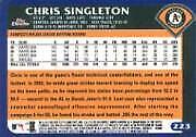 2003 Topps Chrome #223 Chris Singleton - NM