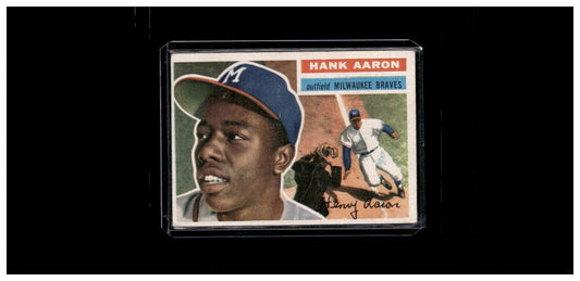 1956 Topps #31b Hank Aaron Gray Back