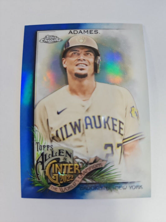 Willy Adames 2022 Allen & Ginter Chrome #130 Refractor Blue /150