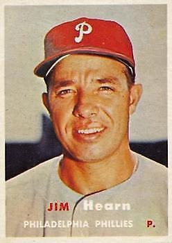 1957 Topps #348 Jim Hearn - Vg+