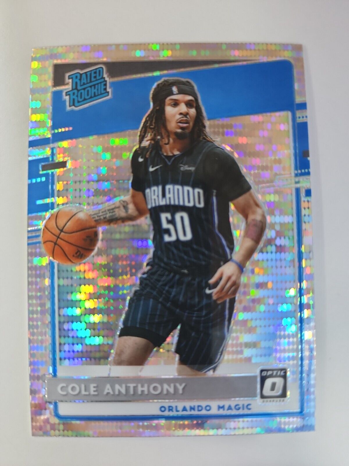 COLE ANTHONY 2020-21 Panini Optic Rated Rookie Silver Pulsar Prizm RC Magic SP