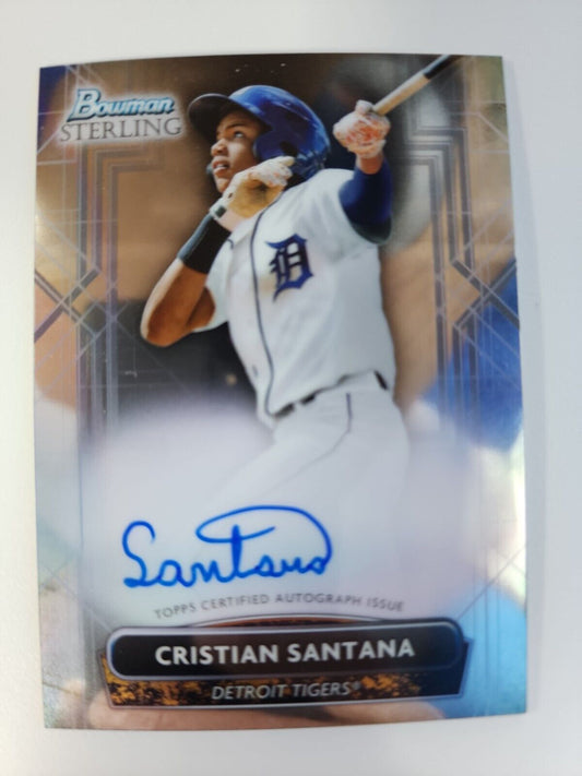 2022 Bowman Sterling Cristian Santana Prospect Auto Autograph #PA-CS Tigers