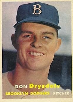 1957 Topps #18 Don Drysdale RC - NM