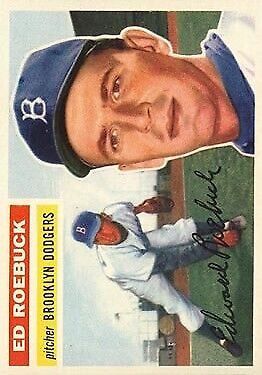 1956 Topps #58 Ed Roebuck - Vg+