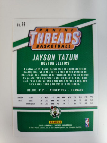 2017-18 Panini Threads #78 Jayson Tatum  (RC)