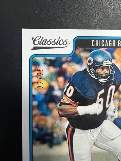 Mike Singletary SP #22/25 2021 Panini Classics Football Chicago Bears Blue Back