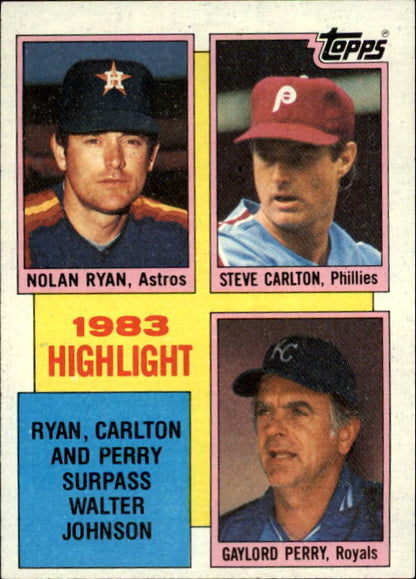 1984 Topps #4 N.Ryan Carlton Perry HL - NM