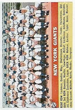 1956 Topps #226 New York Giants - Vg+