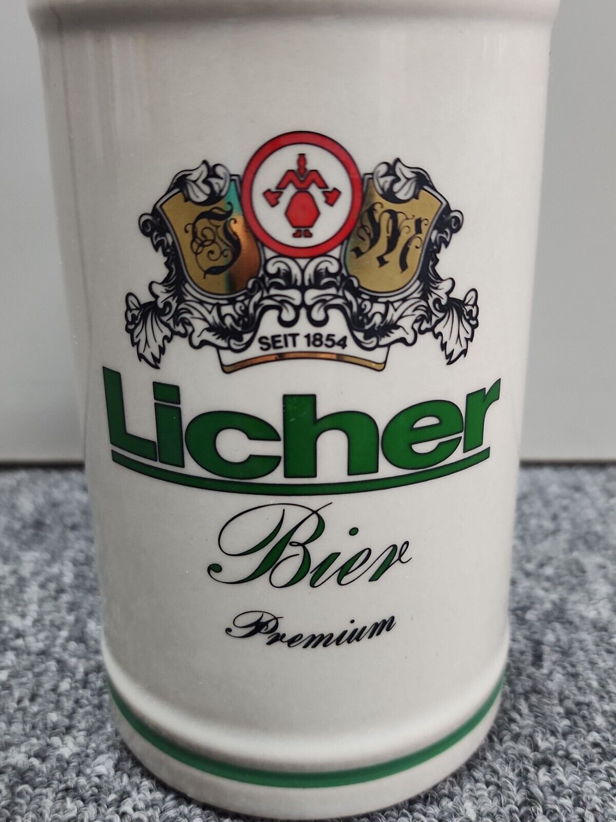 Huge Vintage 1981 Giant Rastal 1 Liter Beer Stein Mug Licher Bier Premium 7 1/2"