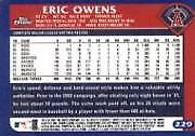 2003 Topps Chrome #229 Eric Owens - NM