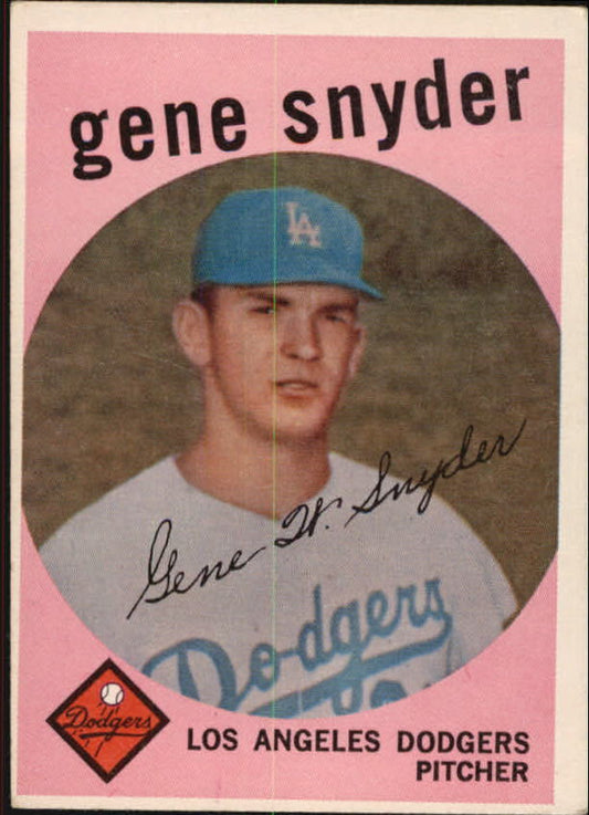 1959 Topps #522 Gene Snyder RC - Vg+