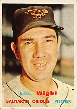 1957 Topps #340 Bill Wight - Vg+