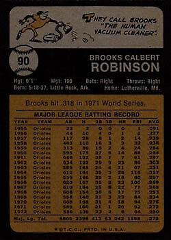 1973 Topps #90 Brooks Robinson - MINT