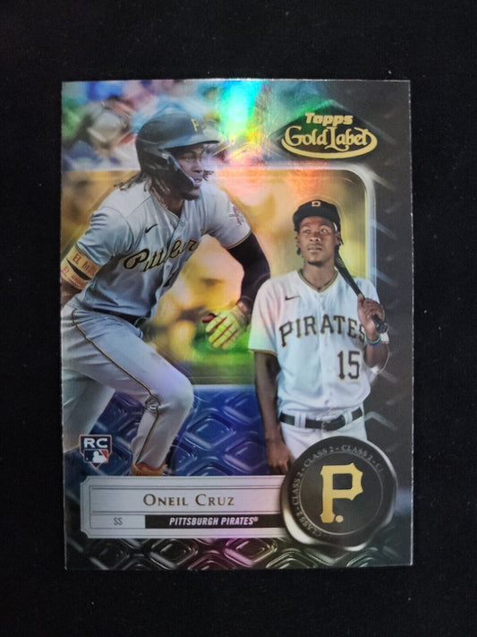 2022 Topps Gold Label #95 Oneil Cruz - Pittsburgh Pirates RC CLASS 1 BLACK FOIL